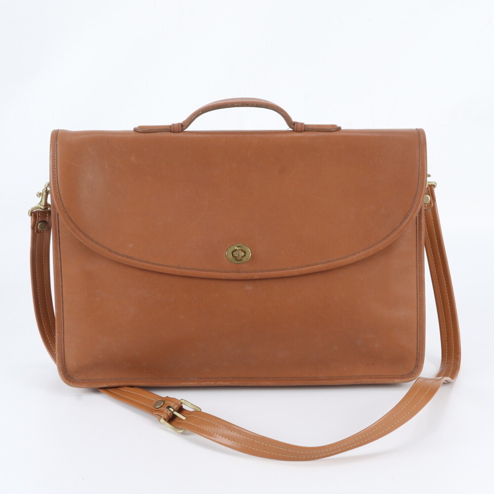 Coach Old Turnlock 5265 Leather 2-Way Shoulder Bag Tote for Men